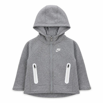 Front view of Nike boys’ grey hoodie jacket 18 months