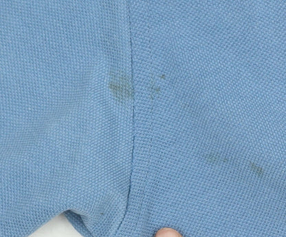 Asics Men's Blue Polo Shirt Medium Short Sleeve