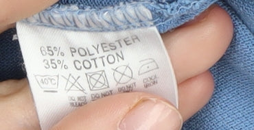 Asics Men's Blue Polo Shirt Medium Short Sleeve