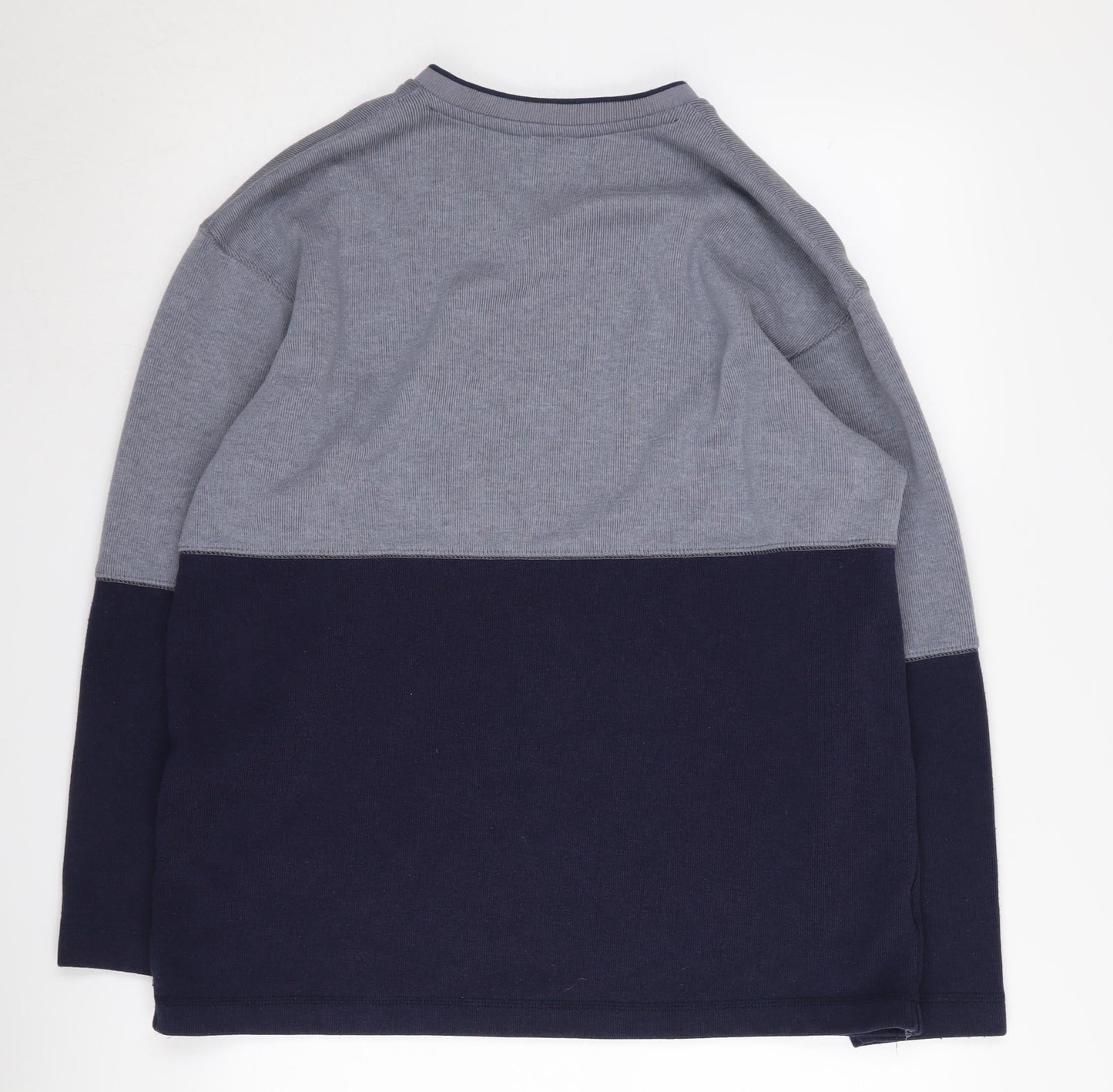 Armando Men's Grey/Blue V-Neck Pullover Jumper M