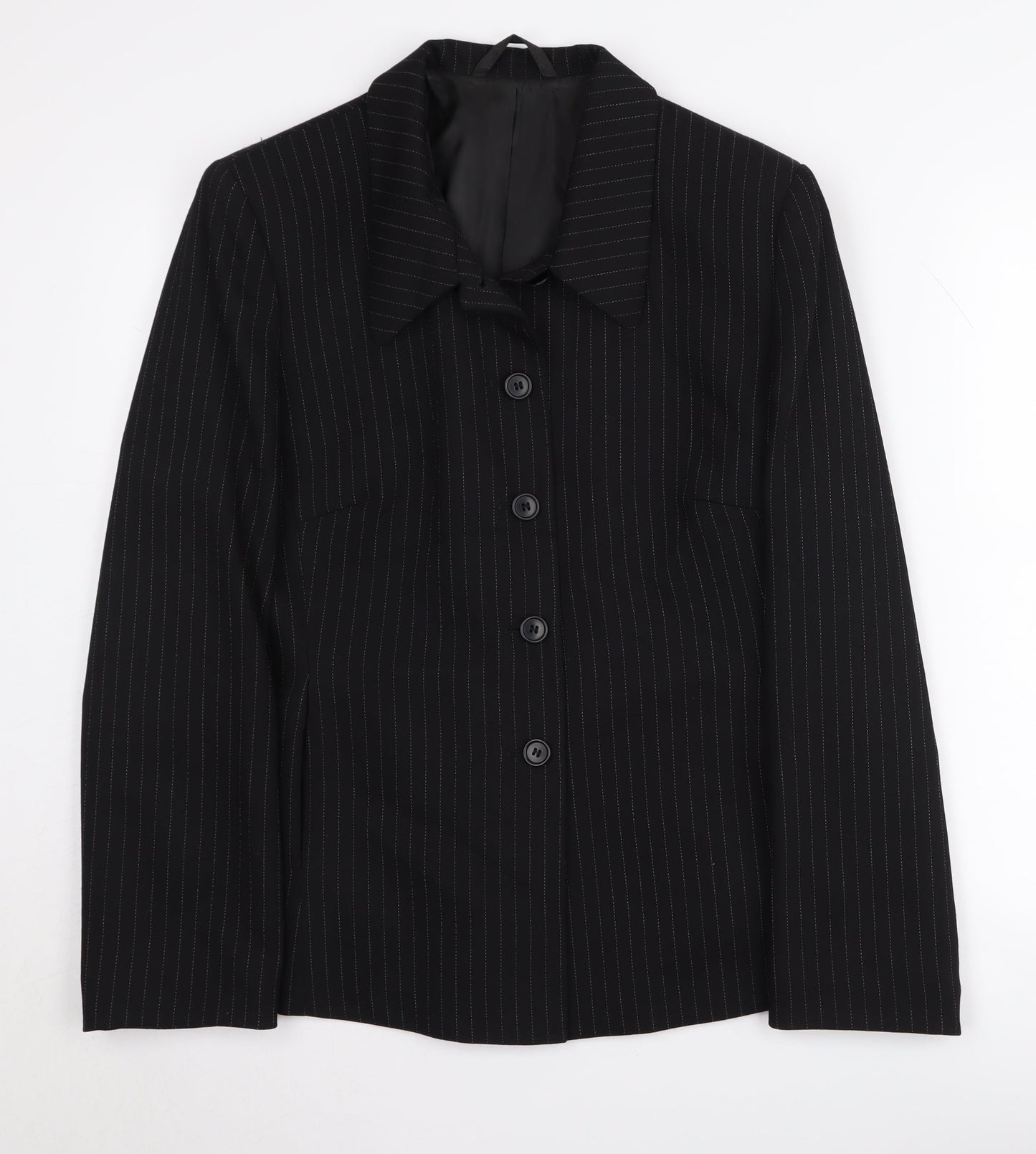 Next Women's Black Pinstripe Suit Jacket Size 16