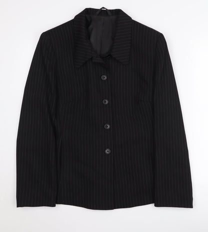 Next Women's Black Pinstripe Suit Jacket Size 16