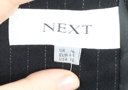 Next Women's Black Pinstripe Suit Jacket Size 16