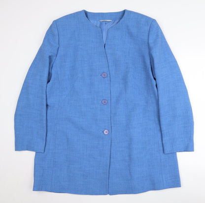 Marks and Spencer Women's Blue Suit Jacket Size 20