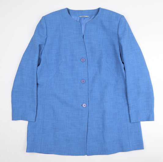 Marks and Spencer Women's Blue Suit Jacket Size 20