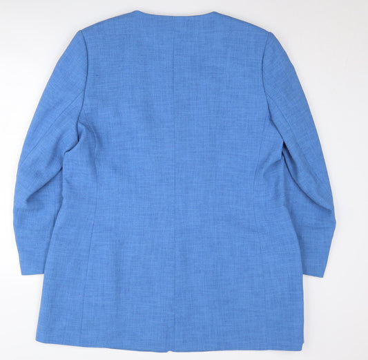 Marks and Spencer Women's Blue Suit Jacket Size 20