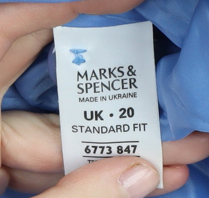 Marks and Spencer Women's Blue Suit Jacket Size 20