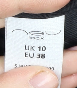 New Look Women's Black Pinstripe Suit Jacket Size 10