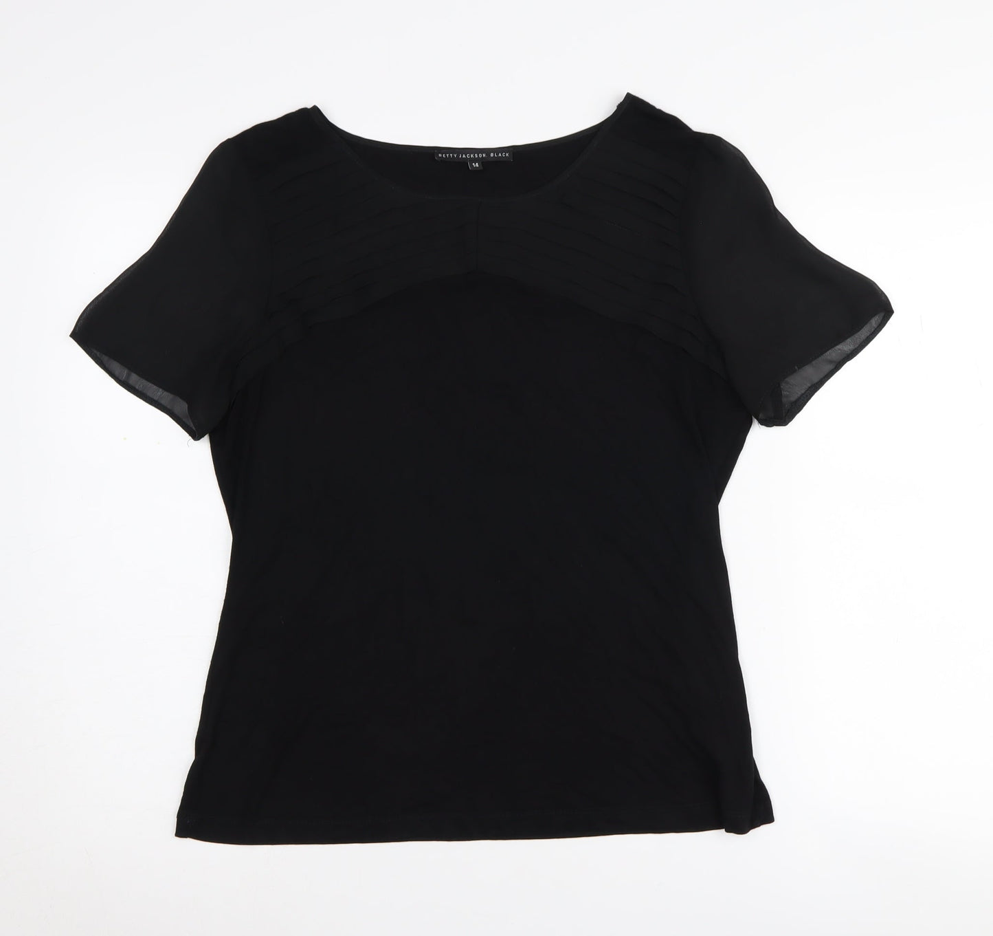 Betty Jackson Black Women's Black Blouse Size 14 Casual