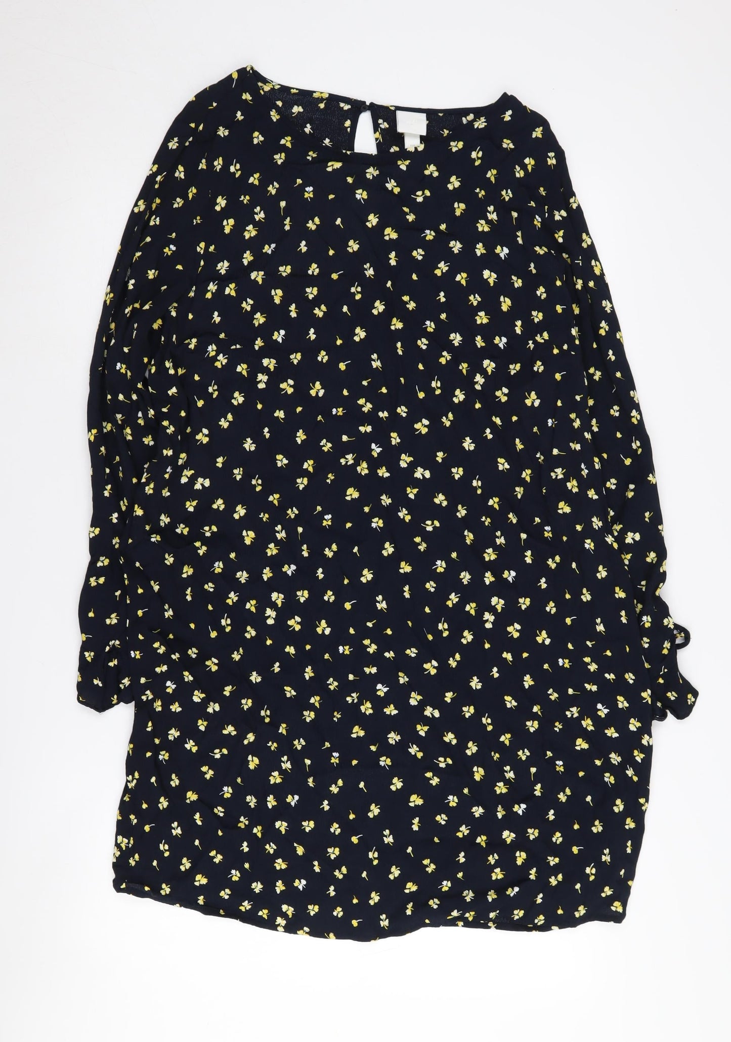 H&M Women's Multicoloured Floral Shift Dress Size 16