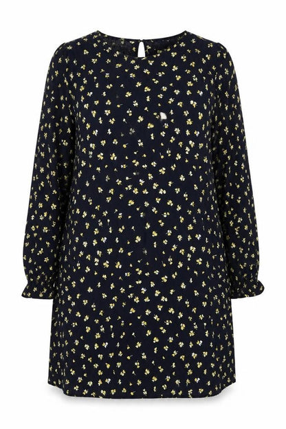 H&M Women's Multicoloured Floral Shift Dress Size 16