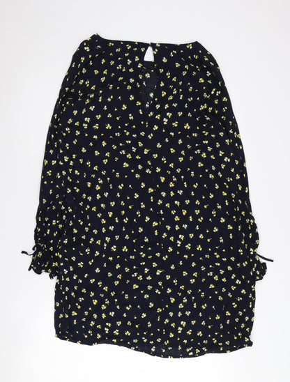 H&M Women's Multicoloured Floral Shift Dress Size 16