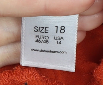 Womens UK Size 18 Debenhams Orange  Blouse