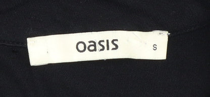 Womens UK Size S Oasis Black Basic Blouse