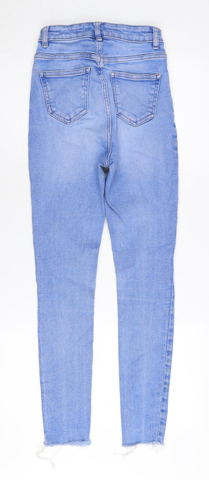 New Look Women's Blue Skinny Jeans Size 8 Distressed