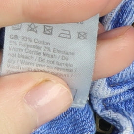 New Look Women's Blue Skinny Jeans Size 8 Distressed