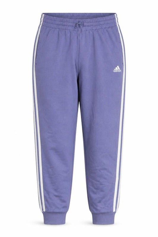 Front view of Adidas Women's Blue Joggers M Elastic Waist Side Stripe
