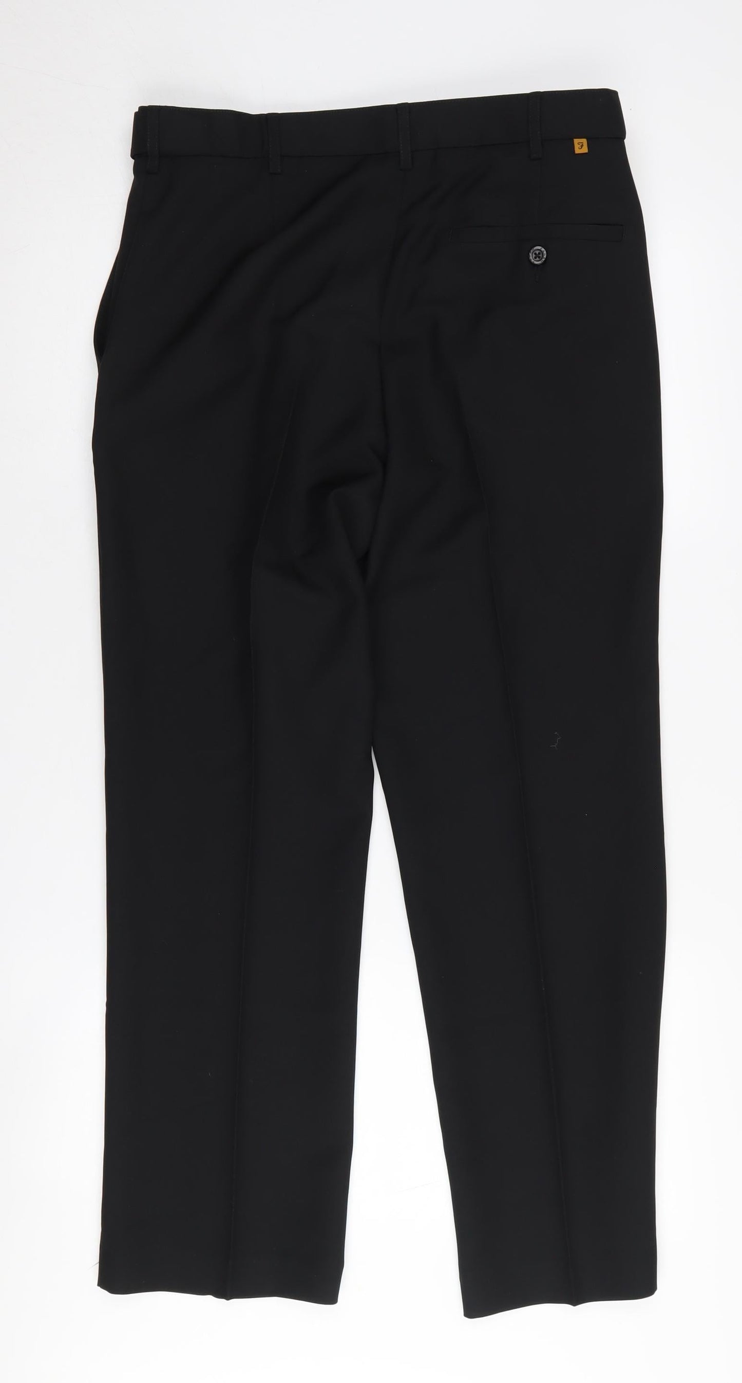 Farah Men's Black Classic Trousers, Size 32, Business Style