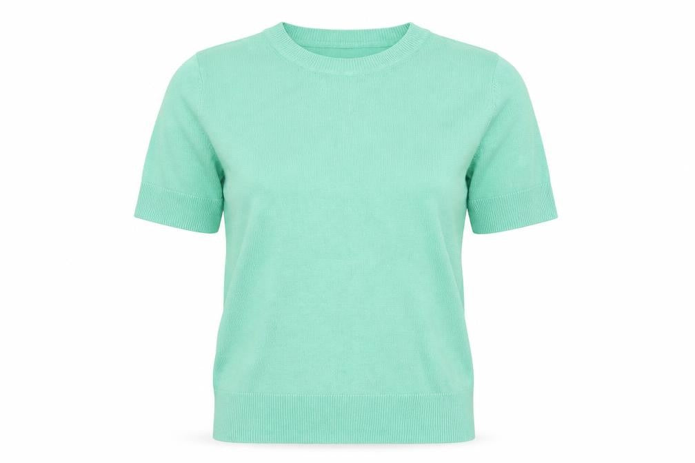 Marks and Spencer Women's Green Crew Neck Jumper Size 8