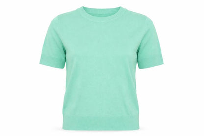 Marks and Spencer Women's Green Crew Neck Jumper Size 8