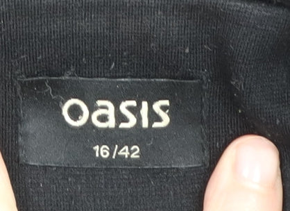 Oasis Women's Black Blazer Size 16 for Formal Events