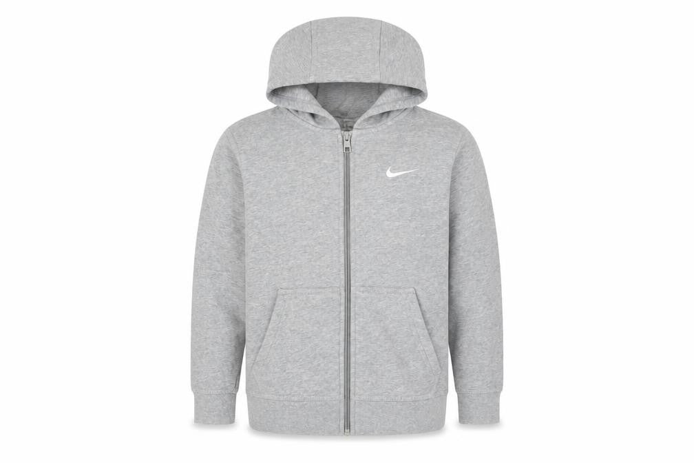 Nike Boys Full Zip Grey Hoodie Size M