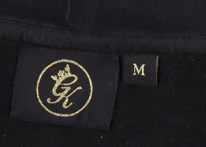GR King Men's Black Full Zip Hooded Logo Hoodie