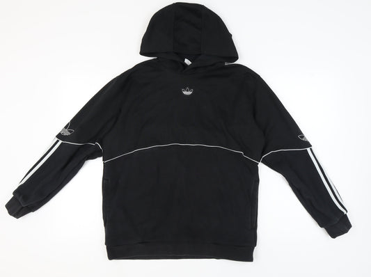 Adidas Men's Black Logo Hoodie, Size L