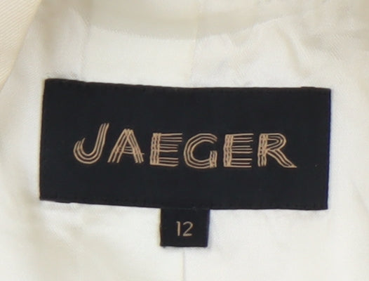Jaeger Women's Ivory Cropped Suit Jacket Size 12