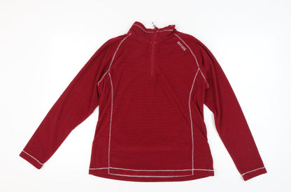 Regatta Women's Red Lightweight Henley 1/4 Zip Sweatshirt