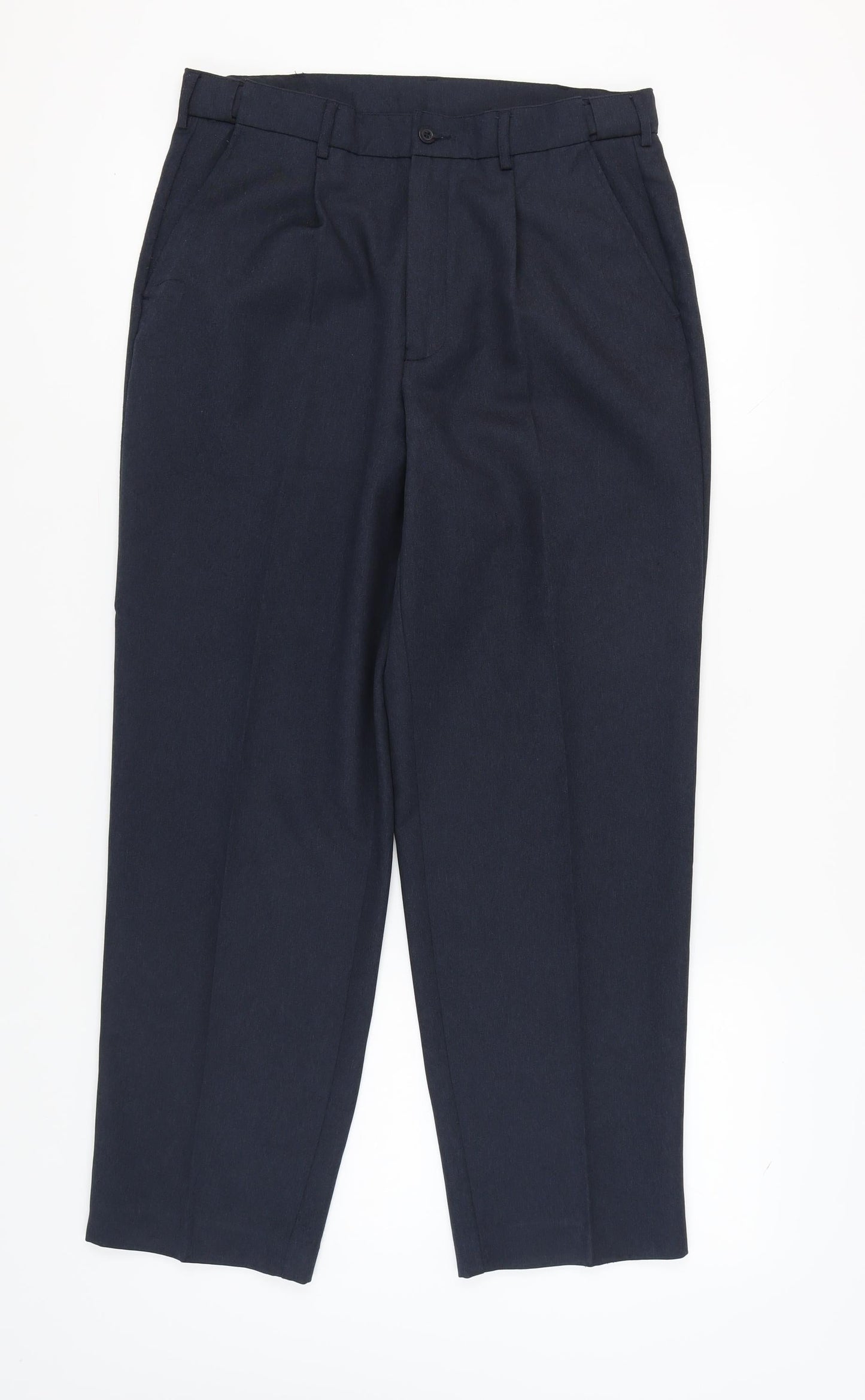 Farah Men's Black Trousers, Size 34, Pleated