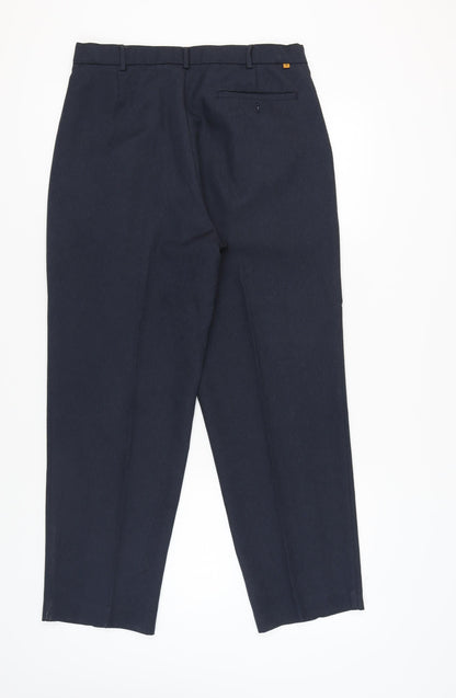 Farah Men's Black Trousers, Size 34, Pleated