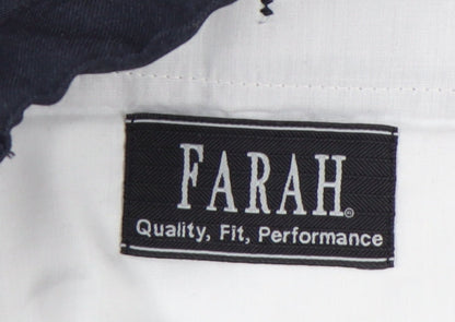 Farah Men's Black Trousers, Size 34, Pleated