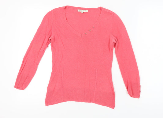 Womens UK Size 8 Laura Ashley Pink Pullover Jumper