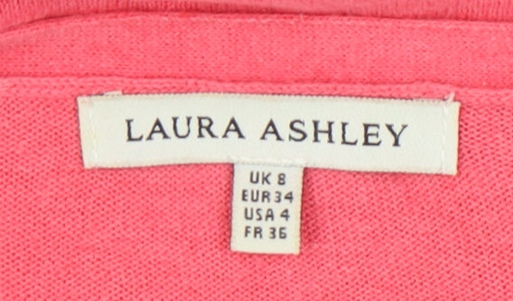 Womens UK Size 8 Laura Ashley Pink Pullover Jumper