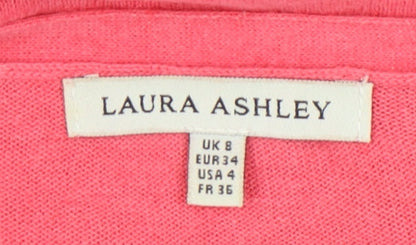 Womens UK Size 8 Laura Ashley Pink Pullover Jumper