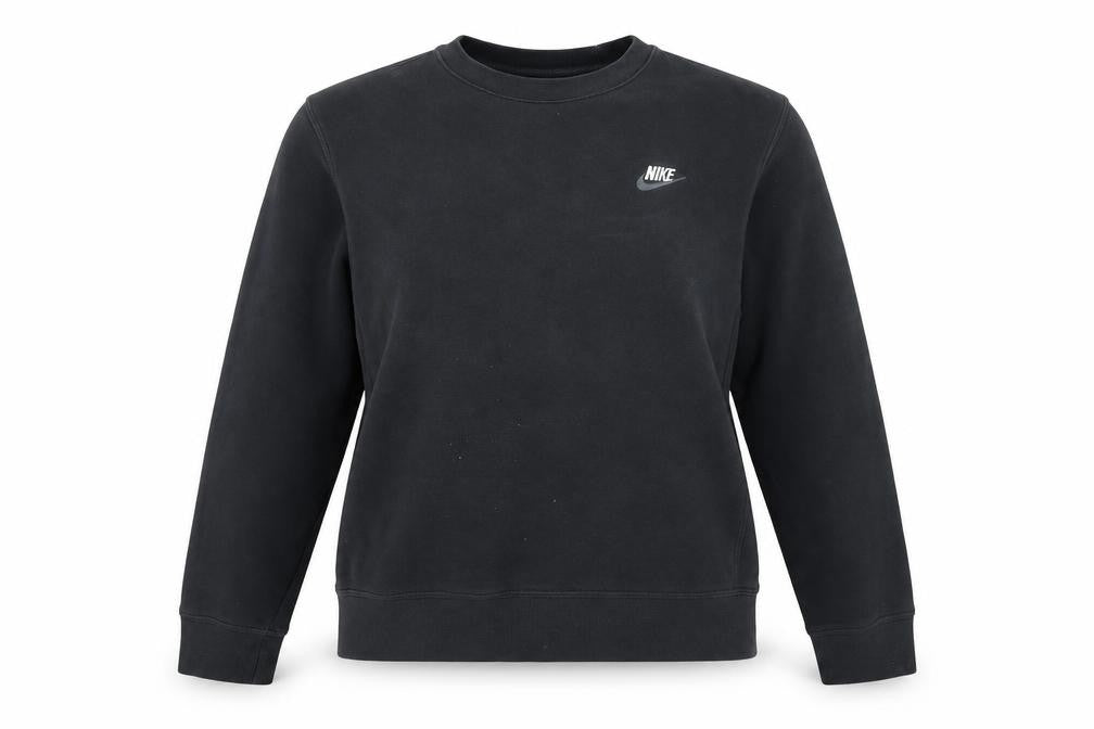 Front view of Nike Black Pullover Sweatshirt unisex adult, size S