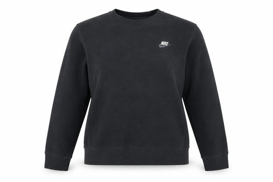 Front view of Nike Black Pullover Sweatshirt unisex adult, size S