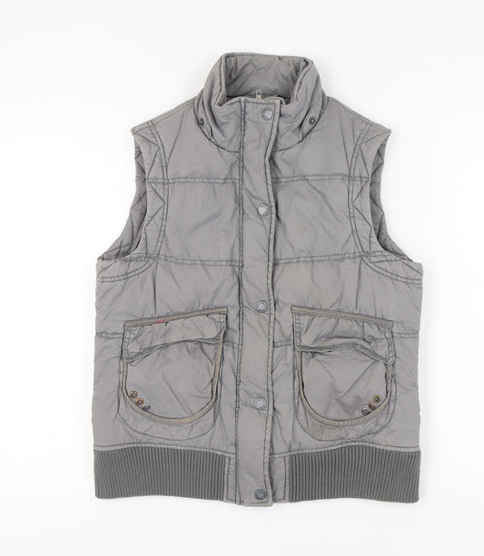 Fat Face Women's Grey Waistcoat Size 14, Cotton Blend