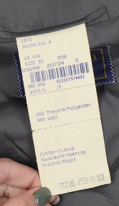 Mens UK Size 40 Baumler Regular Grey Suit Jacket