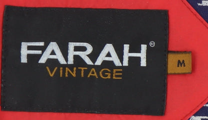 Mens UK Size M Farah Red Windbreaker Coat