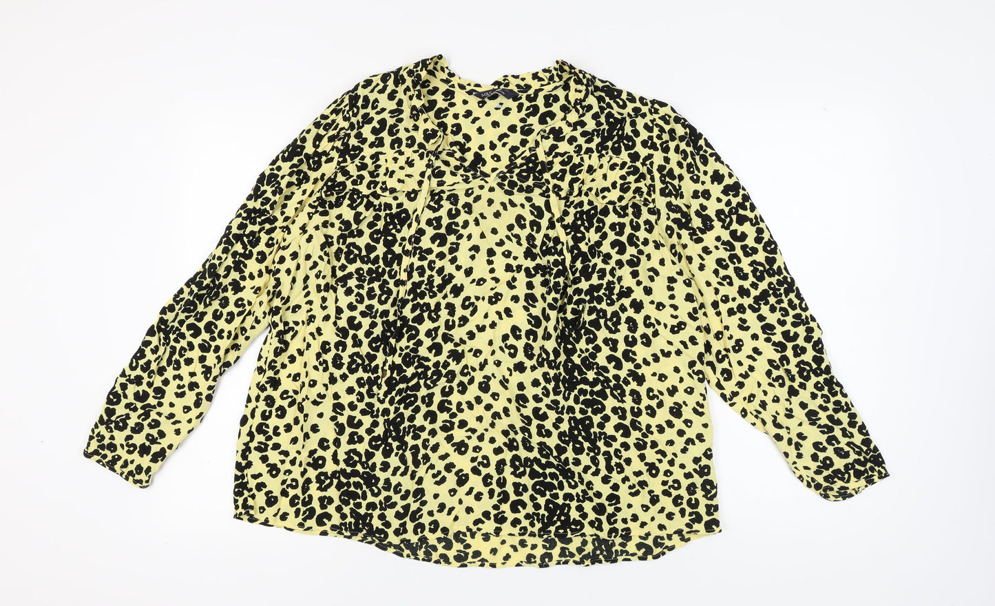 Womens UK Size 18 Marks and Spencer Yellow Basic Blouse