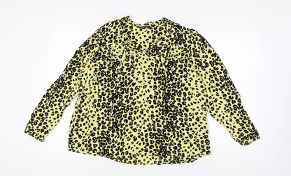 Womens UK Size 18 Marks and Spencer Yellow Basic Blouse