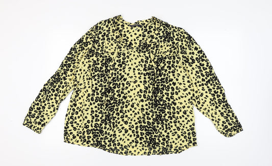 Womens UK Size 18 Marks and Spencer Yellow Basic Blouse