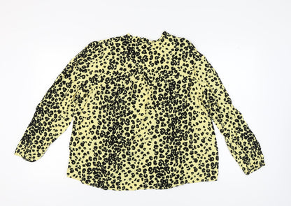 Womens UK Size 18 Marks and Spencer Yellow Basic Blouse