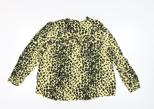 Womens UK Size 18 Marks and Spencer Yellow Basic Blouse