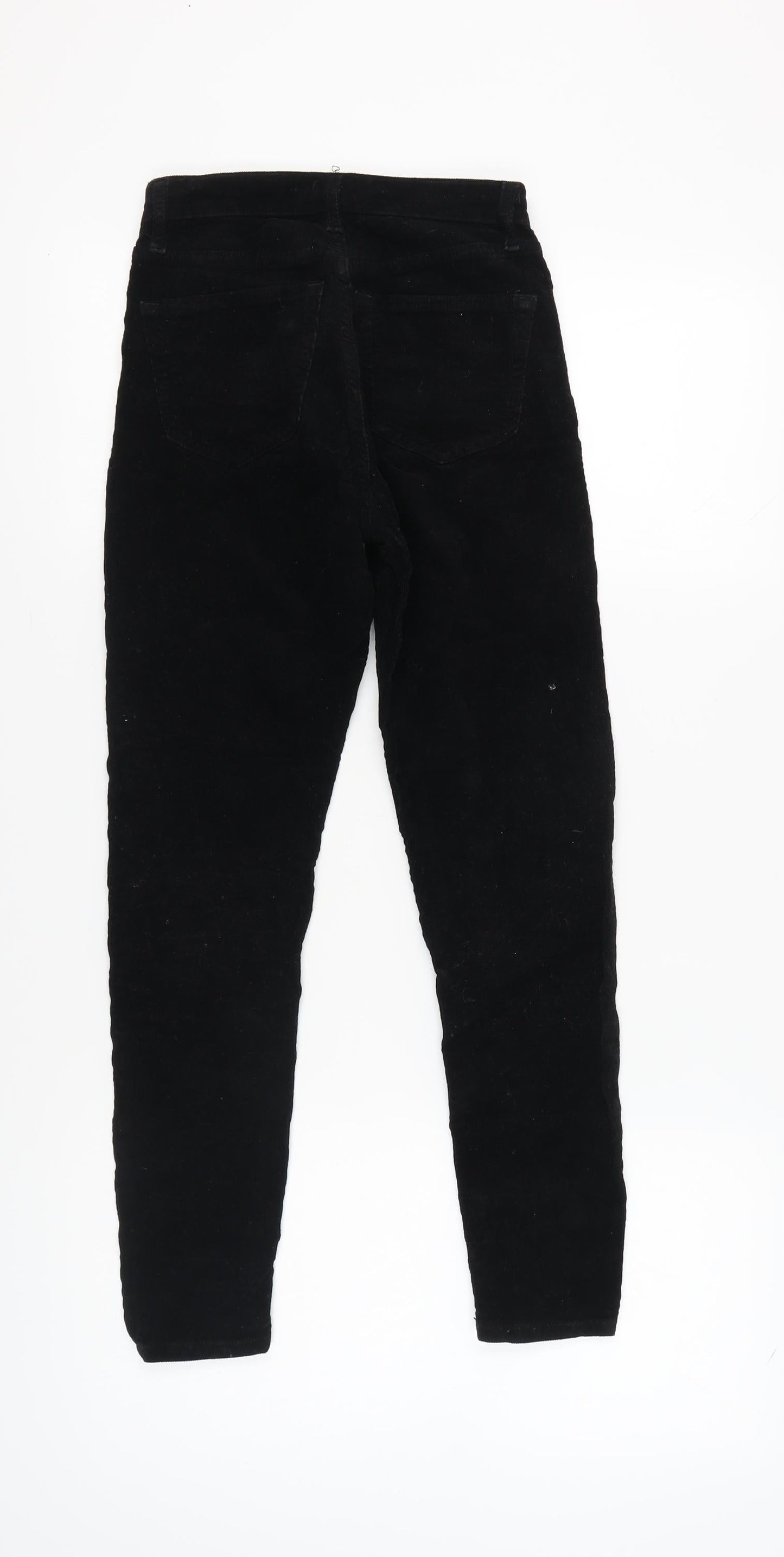 Topshop Women's Black Skinny Corduroy Trousers Size 26