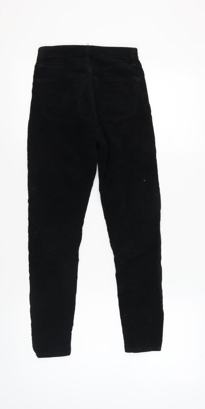 Topshop Women's Black Skinny Corduroy Trousers Size 26