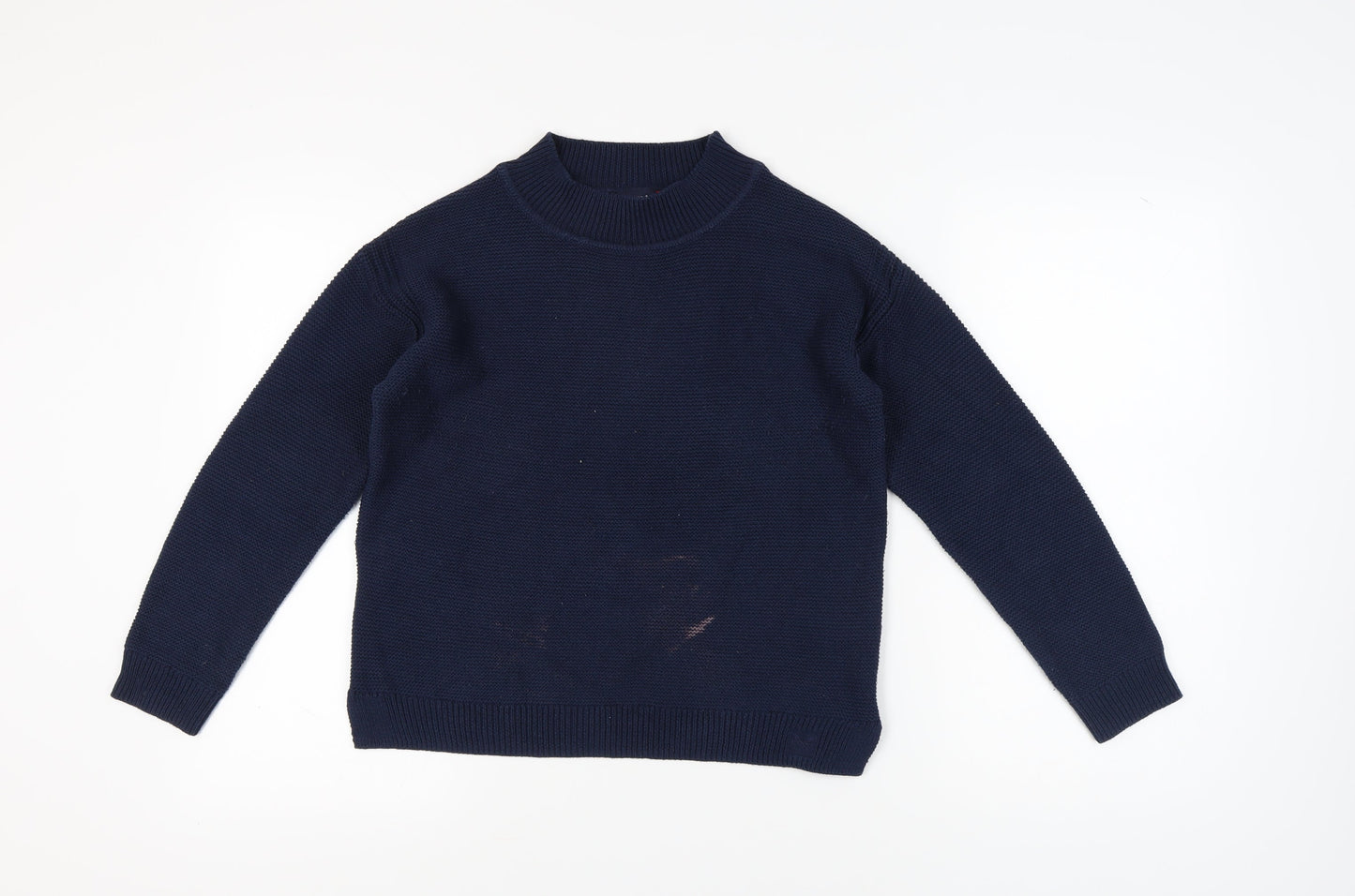 Crew Clothing Women’s Blue Mock Neck Pullover Jumper Size 12