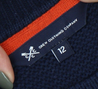 Crew Clothing Women’s Blue Mock Neck Pullover Jumper Size 12